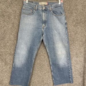 Levis 569 Loose Straight‎ Leg Jeans Mens Size 34x27 Wide Leg Baggy Raw Hem Y2k